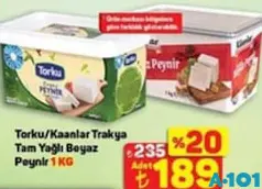 TORKU/KAANLAR/TRAKYA TAM YAĞLI BEYAZ PEYNİR 1 KG
